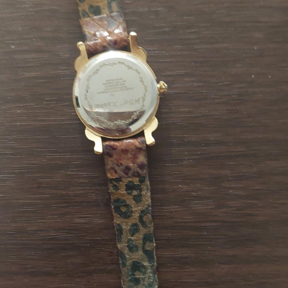 Vintage Betsey Johnson Leather Leopard Print Tassel Watch Great Condition - Picture 3 of 6